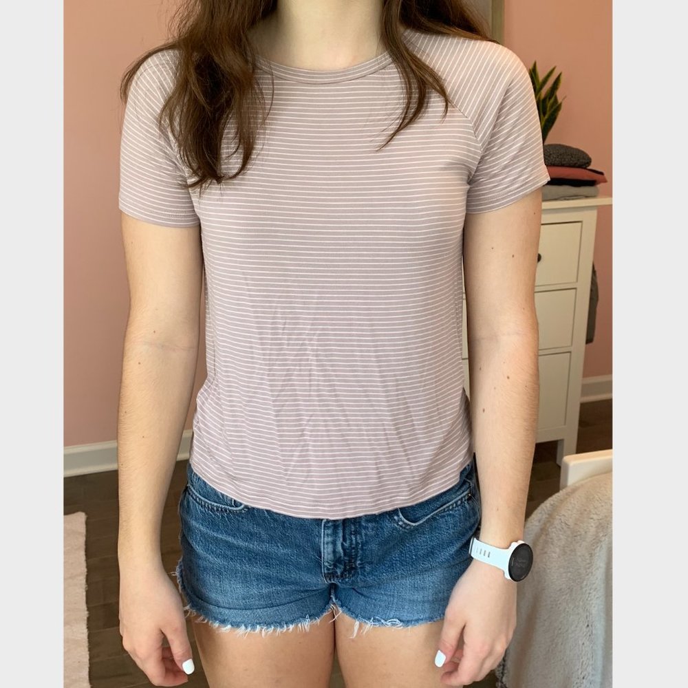 AE Pink Striped T-Shirt